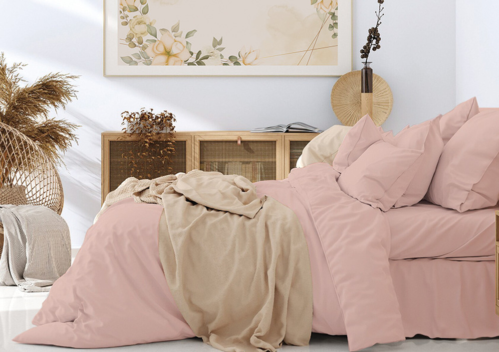 КПБ 1,5сп поплин однотонный Хлопковый рай