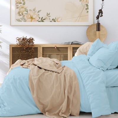 КПБ 1,5сп поплин однотонный Хлопковый рай