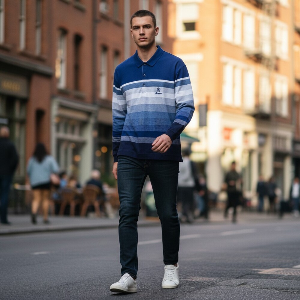 9123Т Джемпер поло мужская Mostom