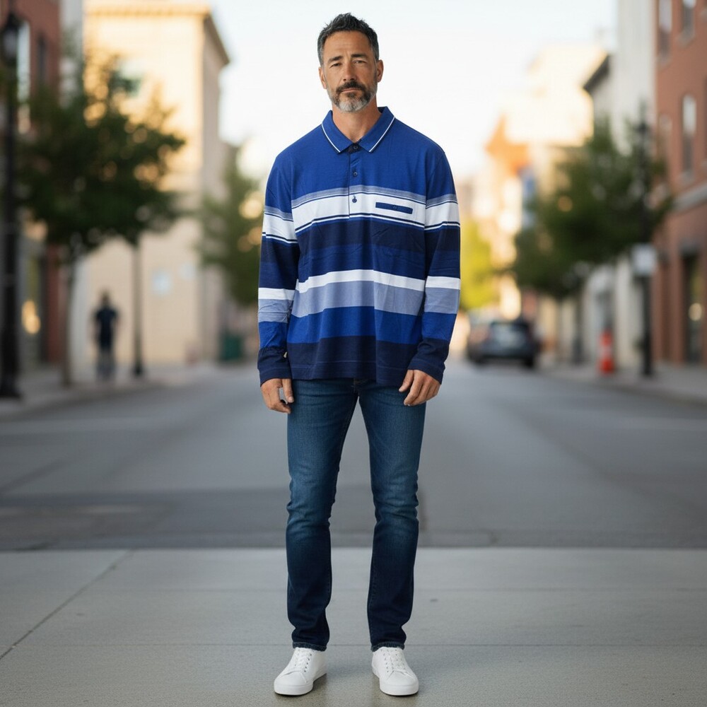 9189Т Джемпер поло мужская Mostom